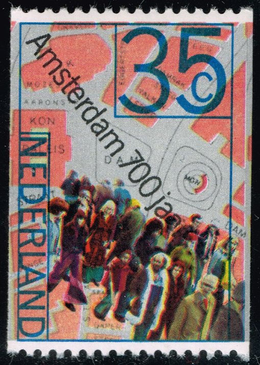 Netherlands #527 People and Map of Dam Square; MNH - Click Image to Close