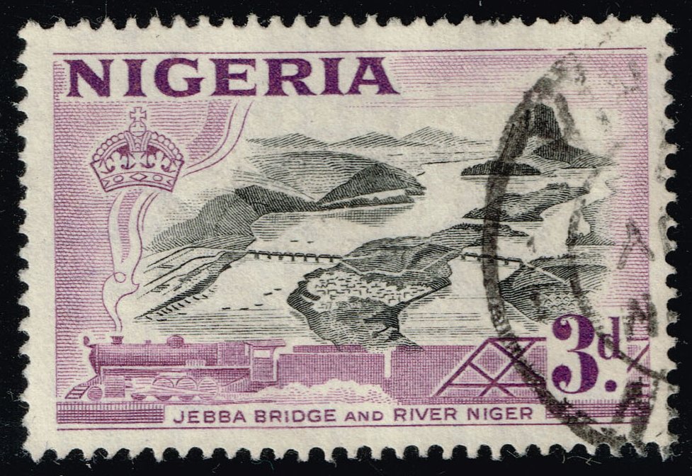 Nigeria #84 Jebba Bridge over Niger River; Used - Click Image to Close