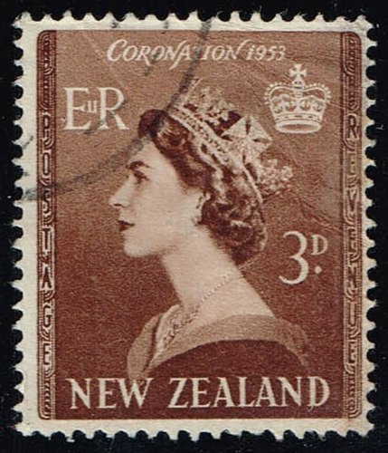 New Zealand #281 Queen Elizabeth II; Used Spacefiller - Click Image to Close