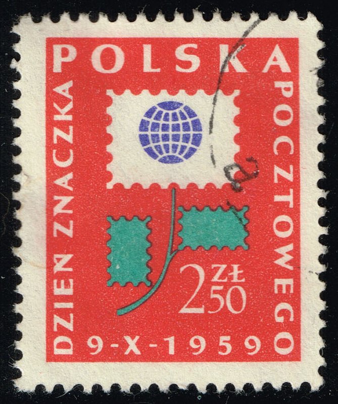 Poland #874 Flower Made of Stamps; Used - Click Image to Close