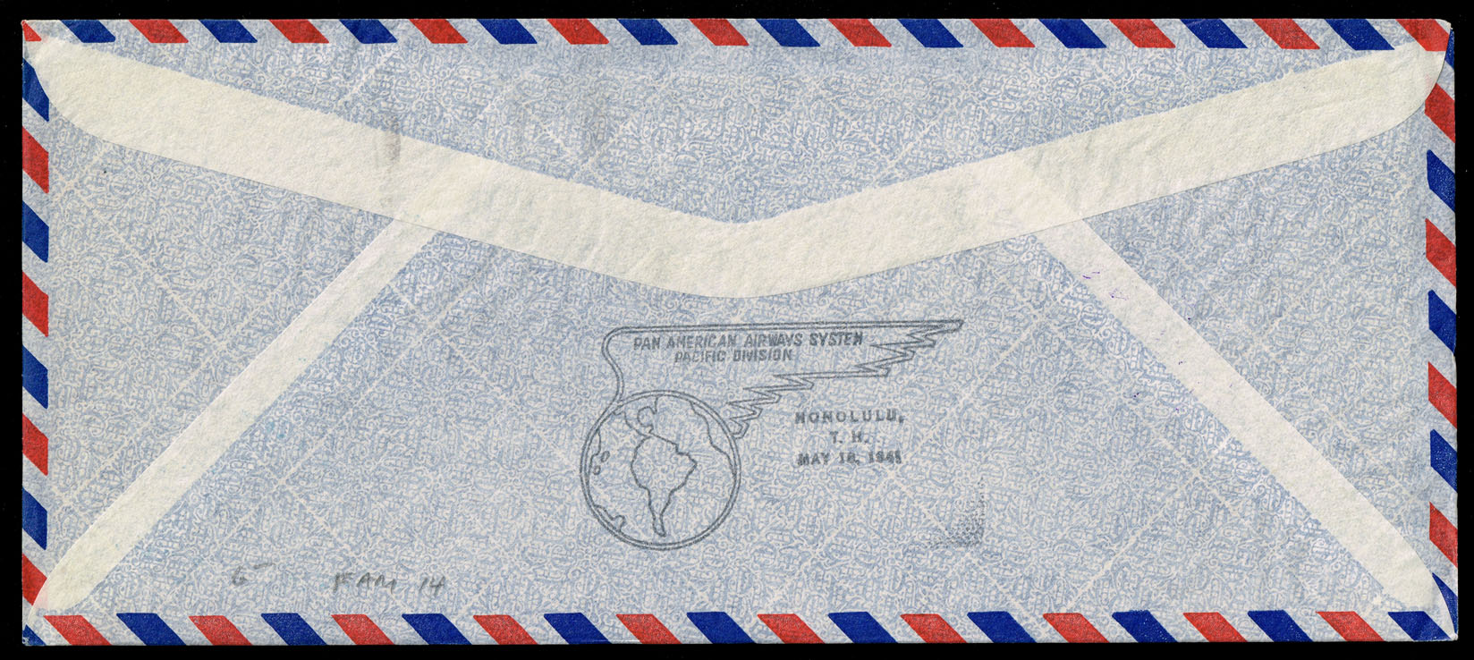 PAN AM FAM 14 First Flight Cover Singapore to Honolulu - Click Image to Close