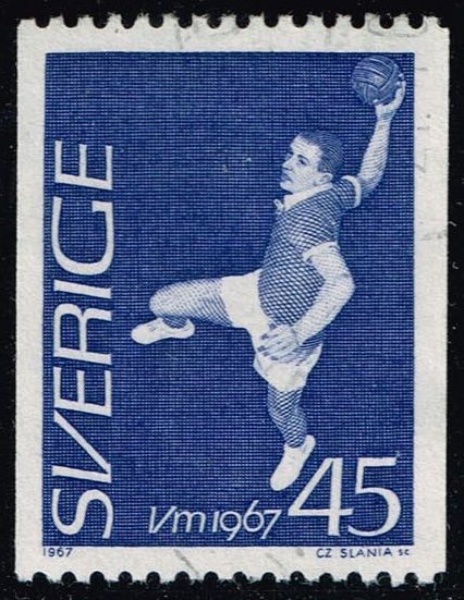 Sweden #714 Handball Player; Used - Click Image to Close