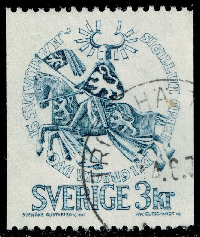 Sweden #753 Seal of Duke Eric Magnusson; Used - Click Image to Close