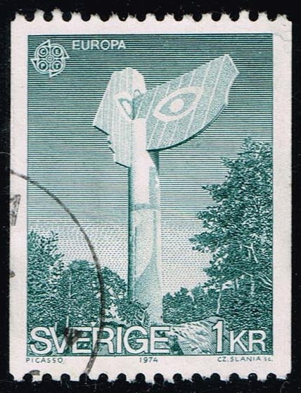Sweden #1050 Sculpture by Picasso; Used - Click Image to Close