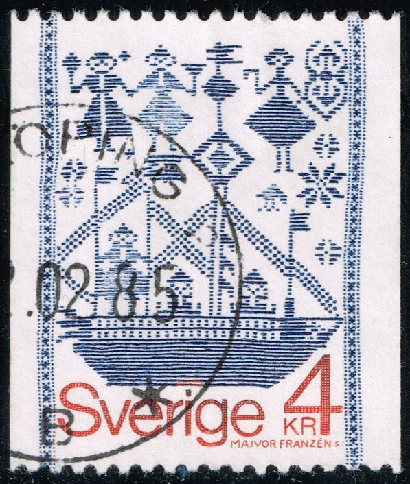 Sweden #1276 Drill-Weave Tapestry; Used - Click Image to Close