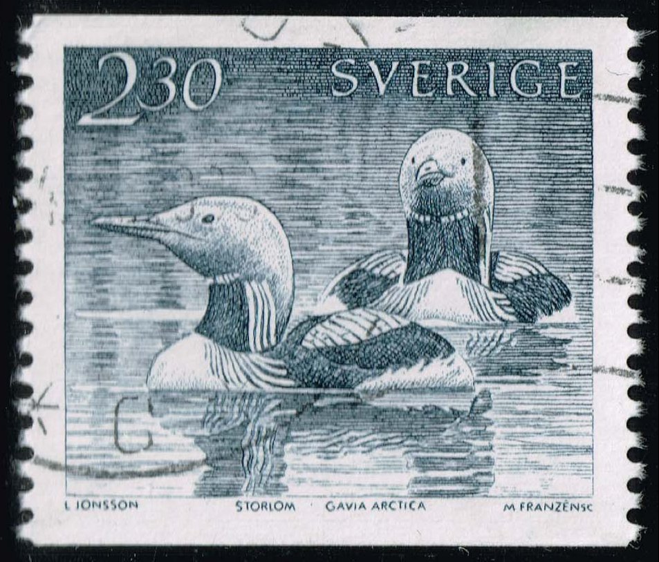 Sweden #1584 Storlom Birds; Used - Click Image to Close