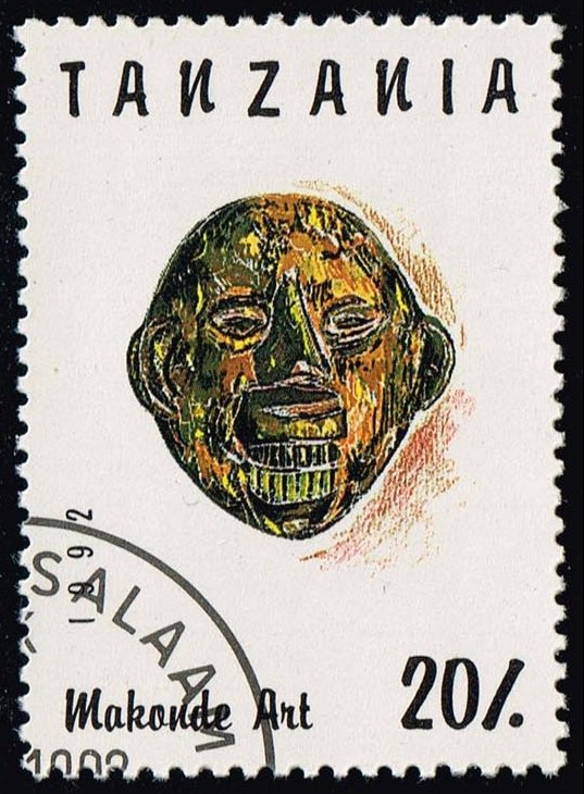 Tanzania #985A Carved Face; CTO - Click Image to Close