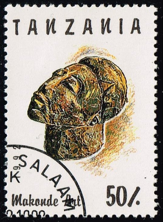 Tanzania #985C Carved Face; CTO - Click Image to Close