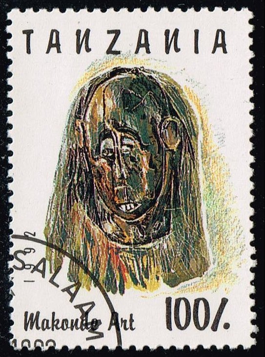 Tanzania #985E Carved Face; CTO - Click Image to Close