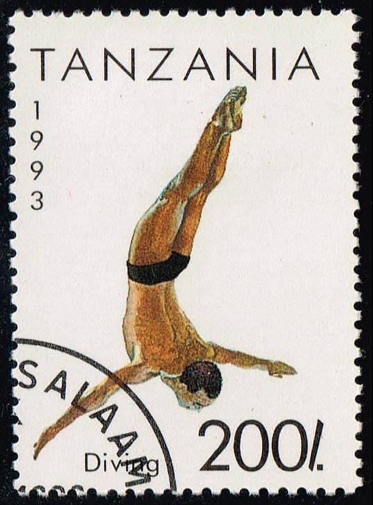 Tanzania #1023 Diving; CTO - Click Image to Close