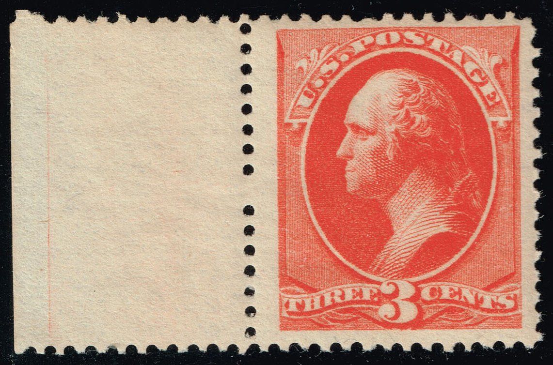 US #214 George Washington w/ skipped perf; MNH - Click Image to Close