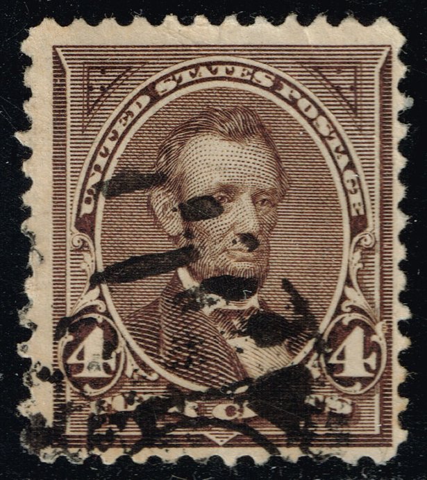 US #254 Abraham Lincoln; Used - Click Image to Close
