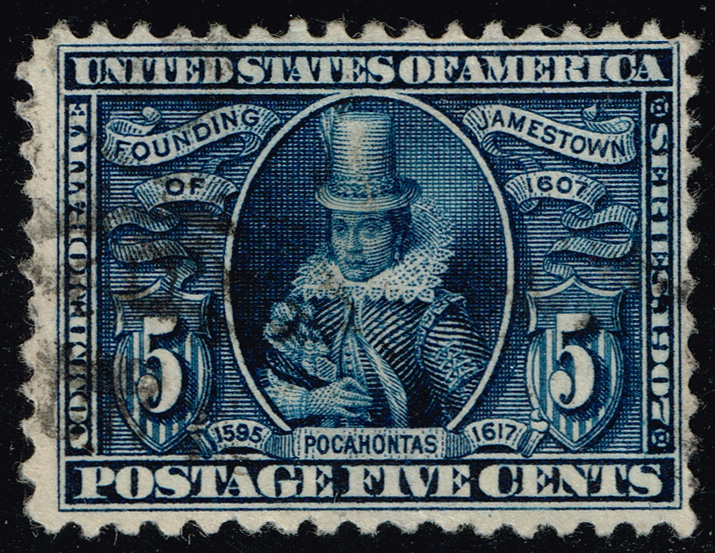 US #330 Pocahontas; Used - Click Image to Close