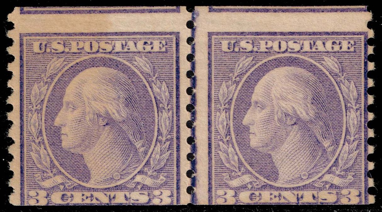 US #494 George Washington Joint Line Pair; MNH - Click Image to Close