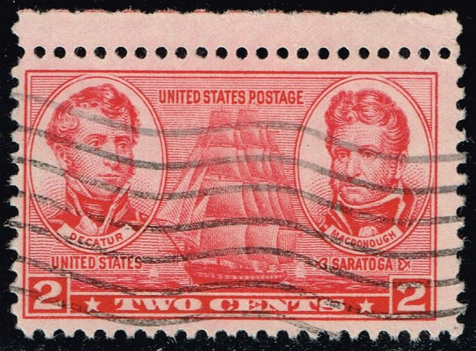 US #791 Stephen Decatur and Thomas MacDonough; Used - Click Image to Close