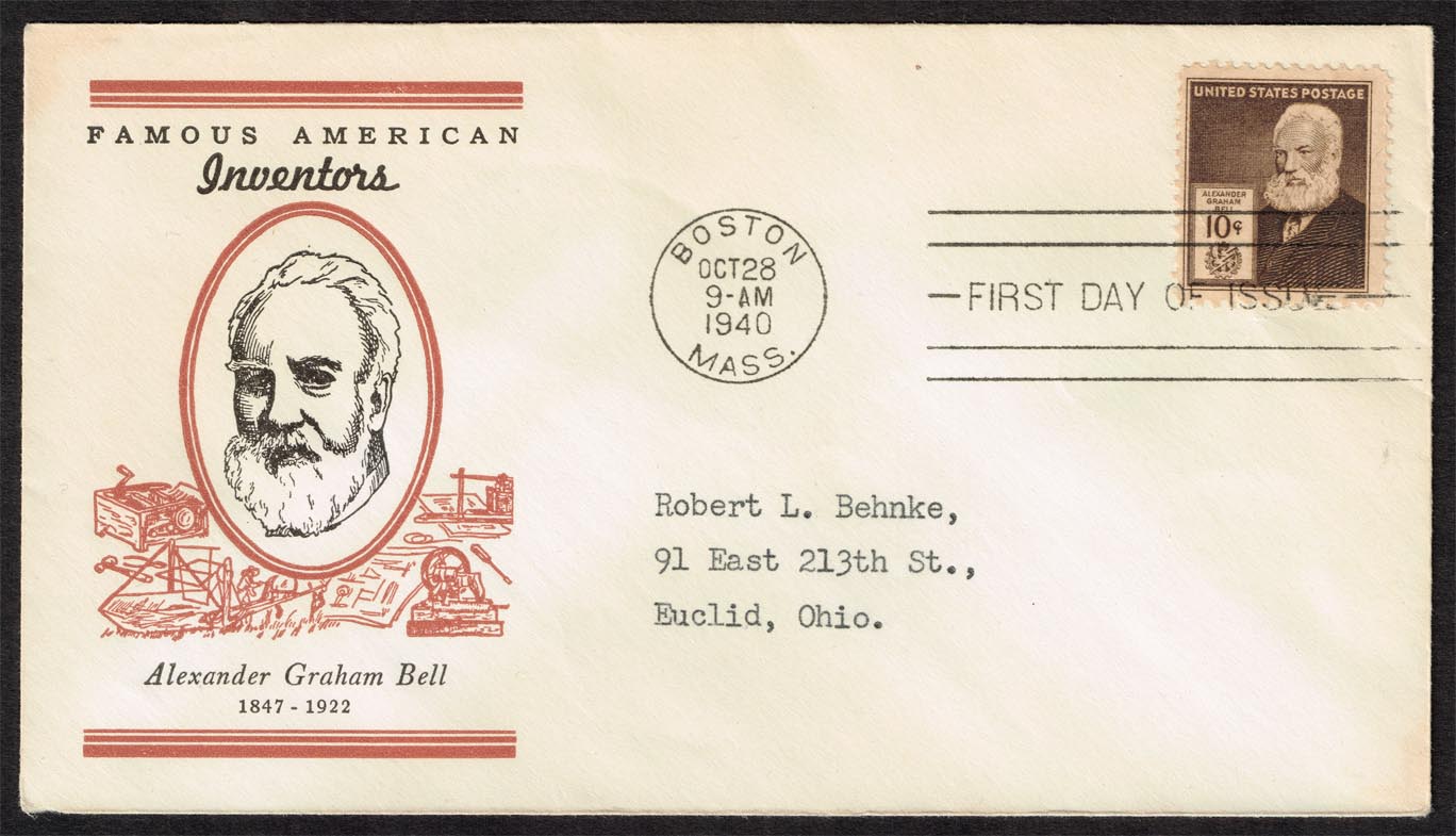 US #893 Alexander Graham Bell FDC w/ Cachet - Click Image to Close