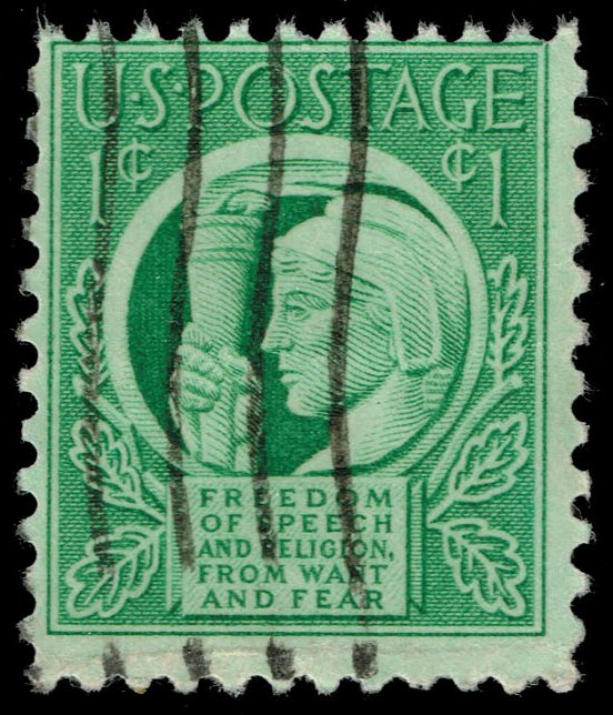 US #908 Four Freedoms; Used - Click Image to Close