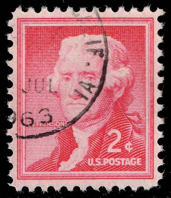 US #1033 Thomas Jefferson; Used - Click Image to Close