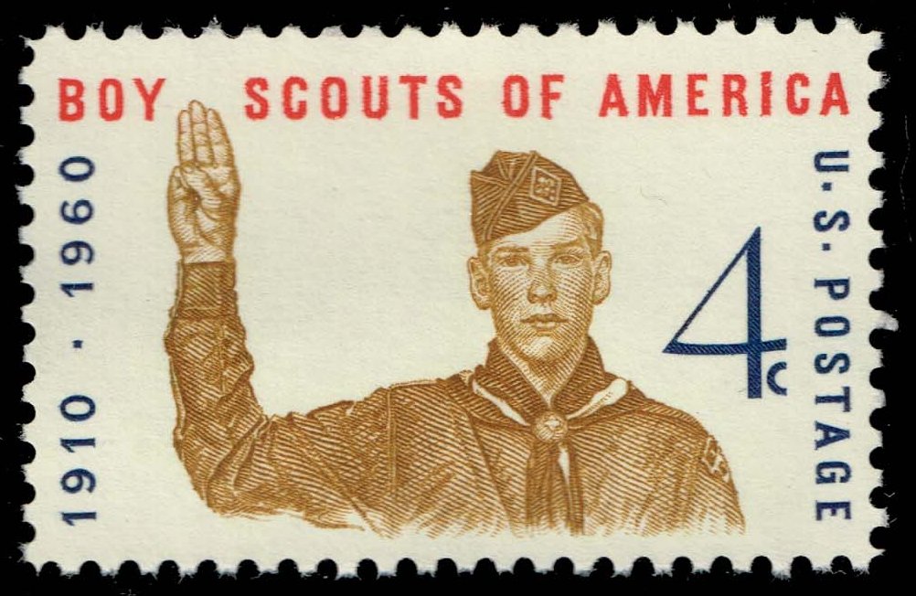 US #1145 Boy Scout Giving Scout Sign; Used - Click Image to Close