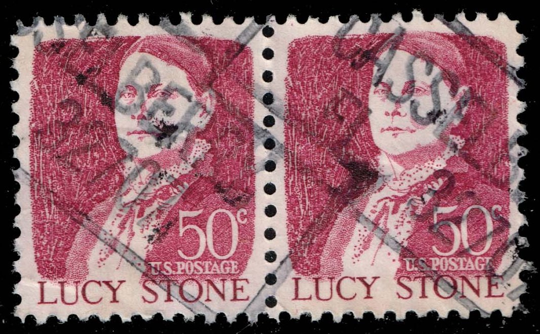 US #1293 Lucy Stone; Used Pair - Click Image to Close