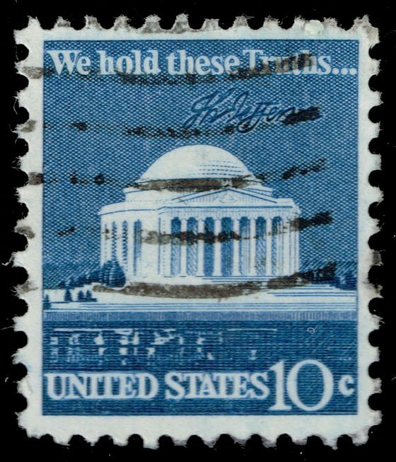 US #1510 Jefferson Memorial & Signature; Used - Click Image to Close