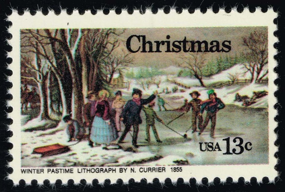 US #1702 "Winter Pastime" by Currier; MNH