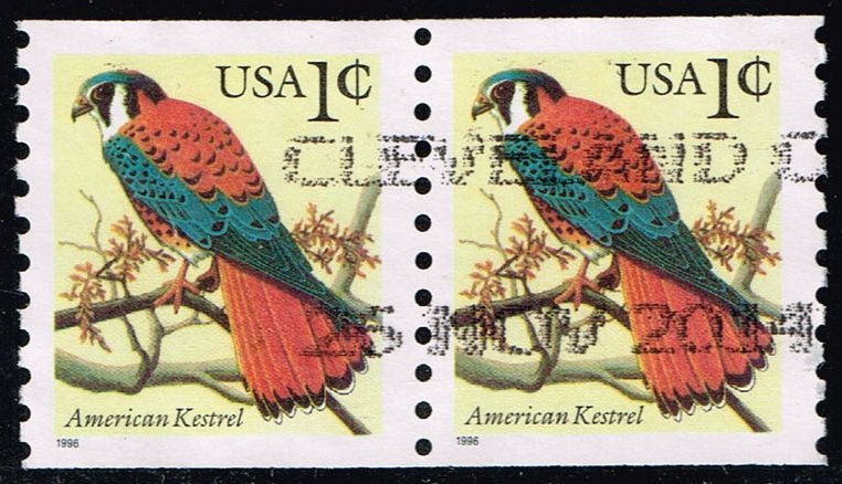 US #3044 American Kestrel; Used Pair - Click Image to Close