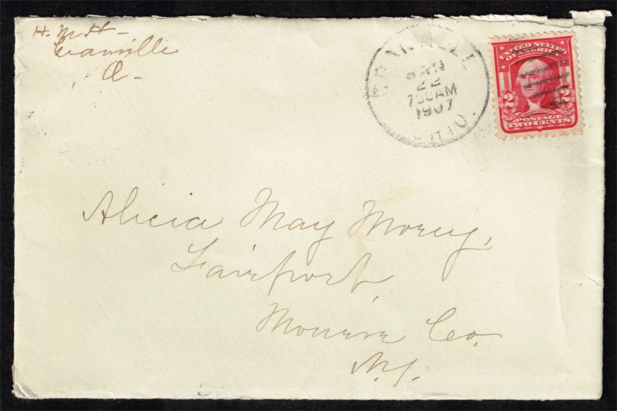US #319 Cover - Evansville OH to Fairport NY - Click Image to Close