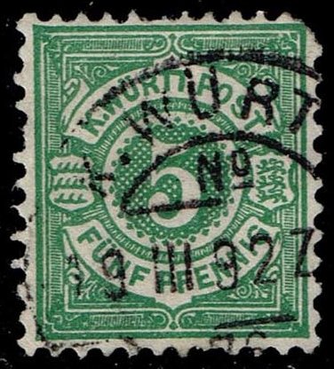 Germany-Wurttemberg #59a Numeral; Used - Click Image to Close