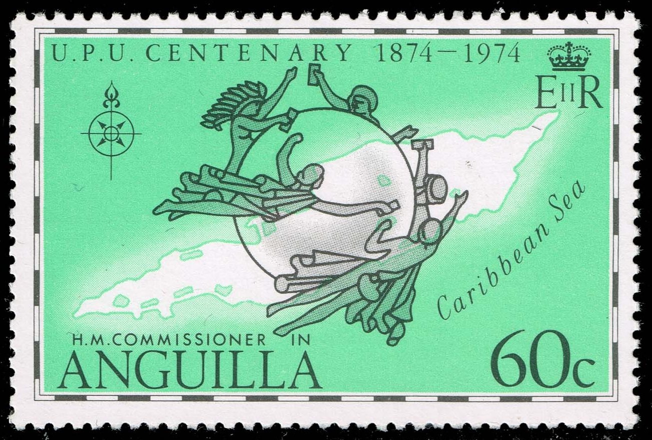 Anguilla #203 UP Emblem and Map; MNH