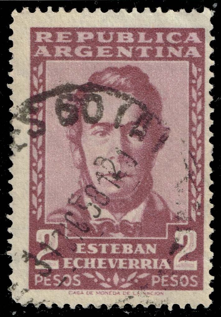 Argentina #666 Esteban Echeverria; Used - Click Image to Close