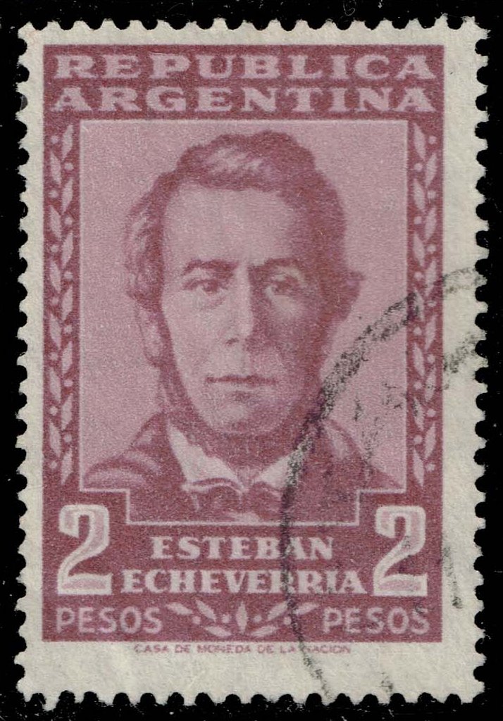 Argentina #666 Esteban Echeverria; Used - Click Image to Close