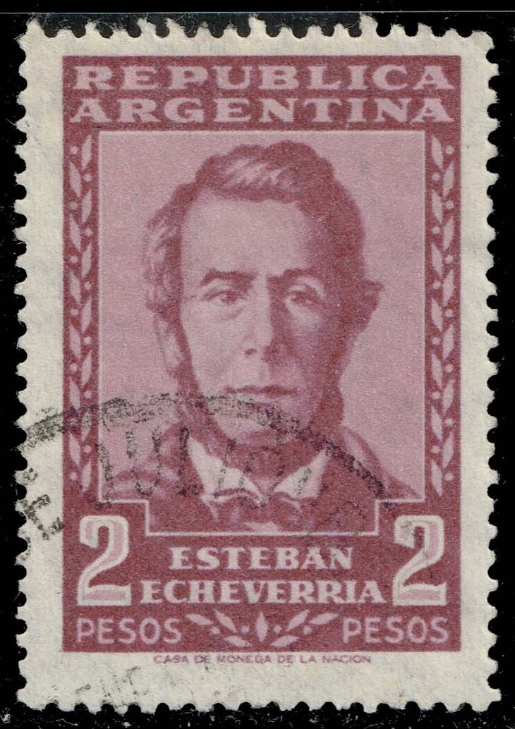 Argentina #666 Esteban Echeverria; Used - Click Image to Close