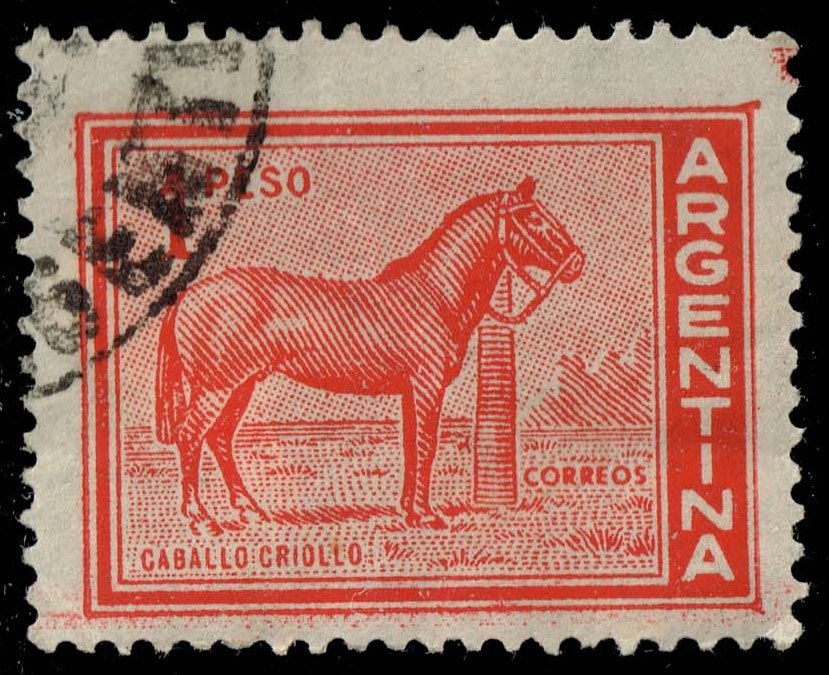 Argentina #689 Horse; Used - Click Image to Close