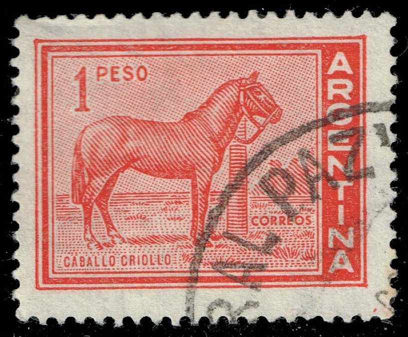 Argentina #689 Horse; Used - Click Image to Close