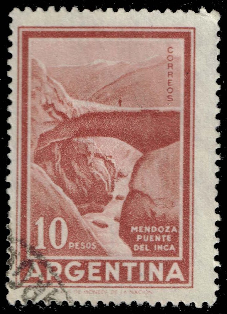 Argentina #696 Inca Bridge; Used - Click Image to Close