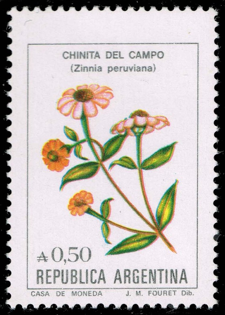 Argentina #1523 Zinnia Flowers; MNH