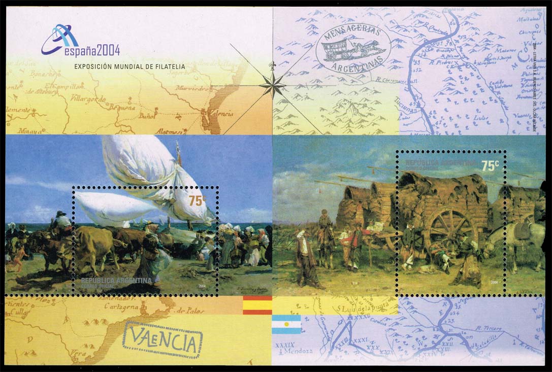 Argentina #2279 Espana 2004 Souvenir Sheet; MNH