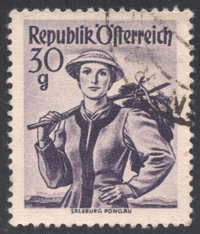 Austria #527a Pongau Costume; Used