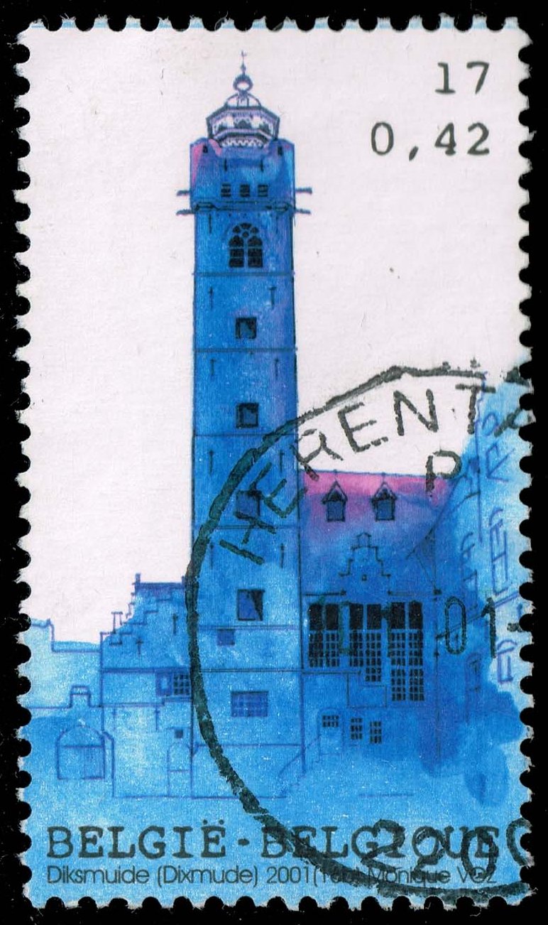 Belgium #1863 Dixmude Town Hall Belfry; Used - Click Image to Close