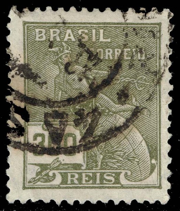 Brazil #335 Mercury and Globe; Used