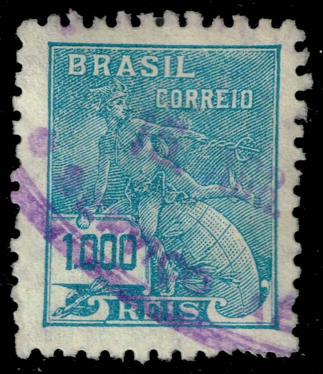 Brazil #340 Mercury and Globe; Used