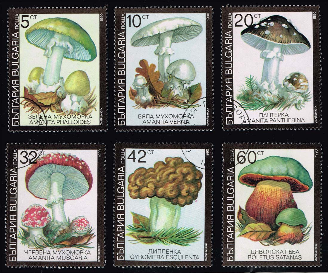 Bulgaria #3597-3602 Mushrooms Set of 6; CTO