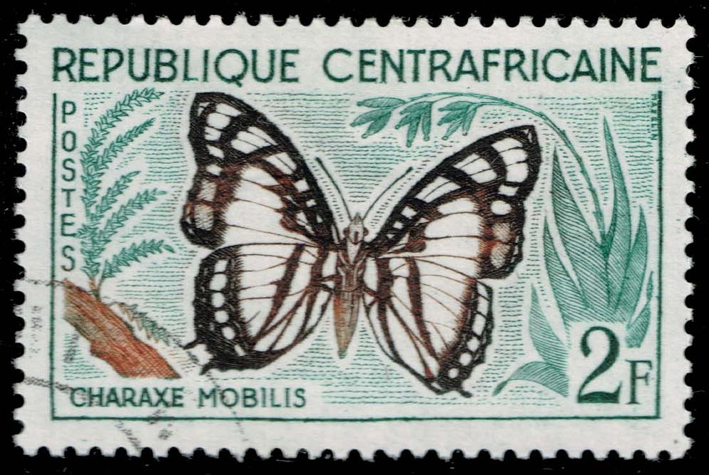 Central African Republic #6 Charaxes nobilis; CTO - Click Image to Close