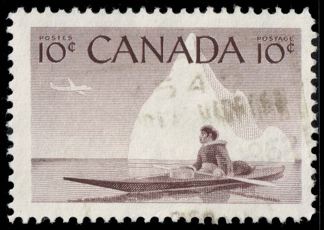 Canada #351 Eskimo and Kayak; Used