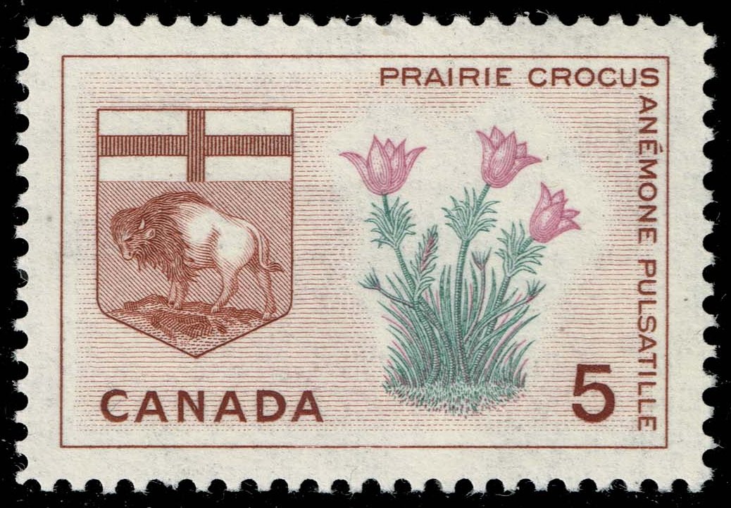 Canada #422 Prairie Crocus and Arms of Manitoba; MNH