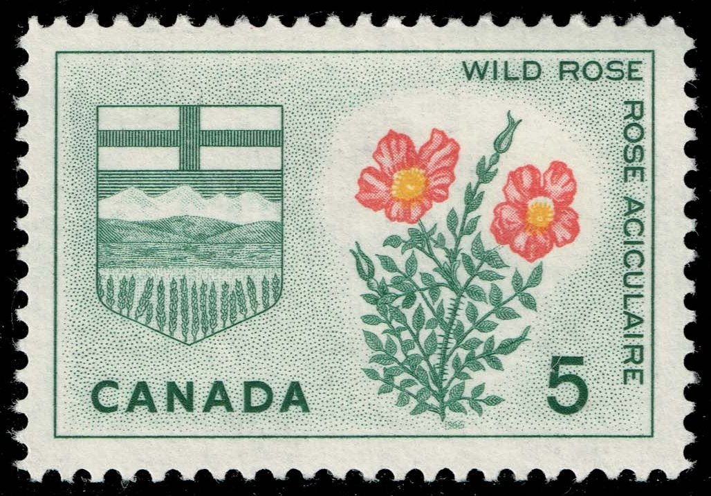 Canada #426 Wild Rose and Arms of Alberta; MNH