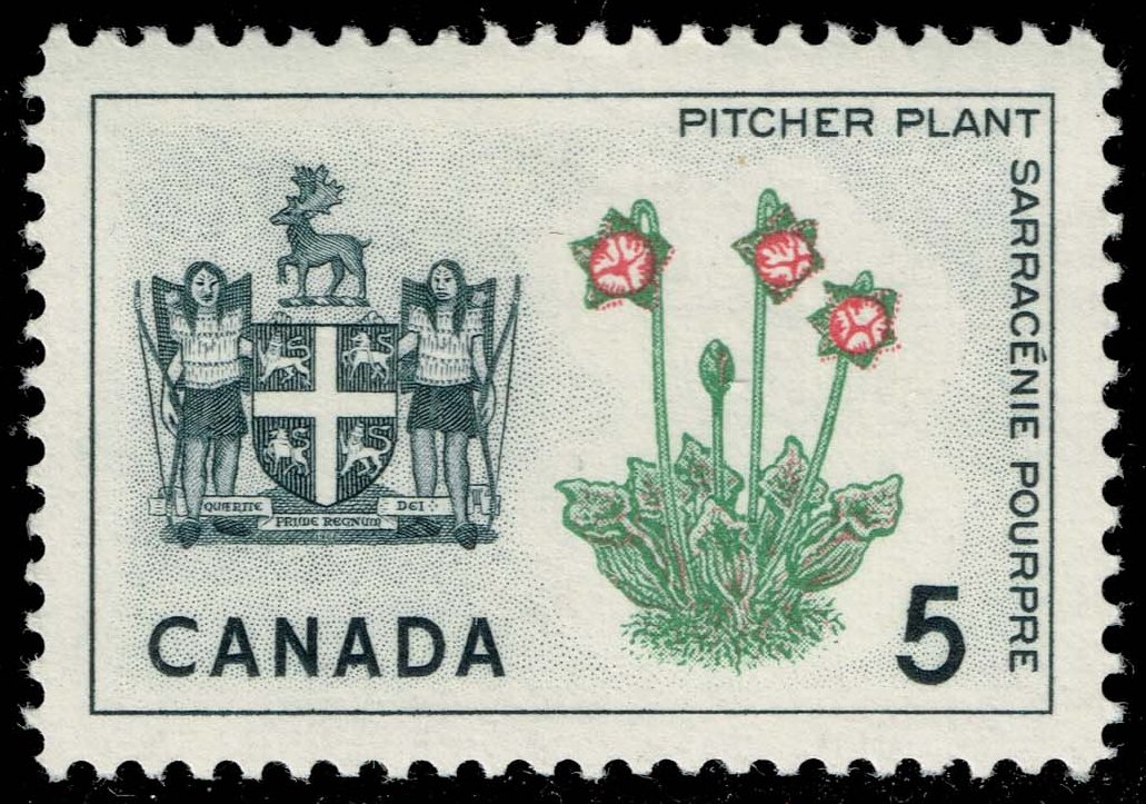 Canada #427 Pitcher Plant and Arms of Newfoundland; MNH