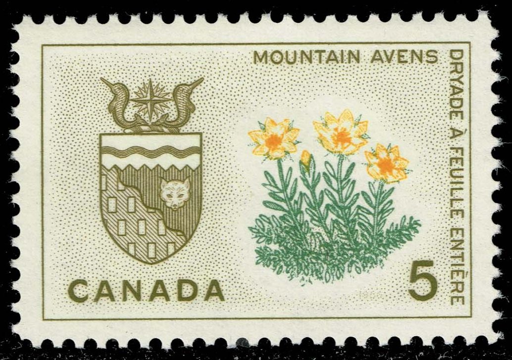 Canada #429 Avens and Arms of Northwest Territories; MNH