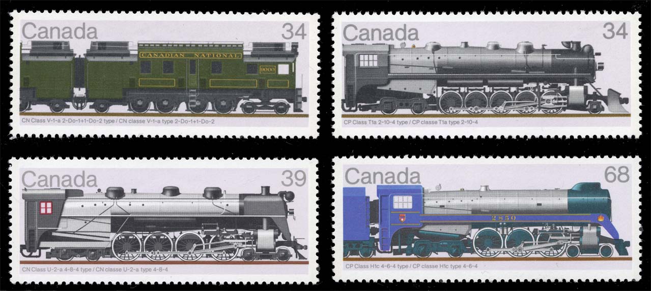 Canada #1118-1121 Locomotives Set of 4; MNH